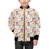 Teddy Bear Pattern Print Design 04 Kids' Boys' Girls' Bomber Jacket