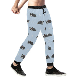 Sleep Boston Terrier Bone Pattern Unisex Casual Sweatpants