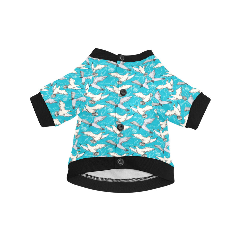 Seagull Pattern Print Design 03 All Over Print Pet Dog Round Neck Fuzzy Shirt