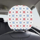 Nautical Steering Wheel Rudder Pattern Car Headrest Cover