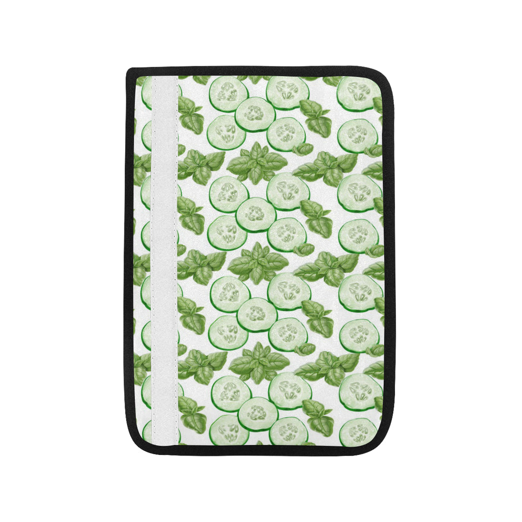 Sliced Cucumber Leaves Pattern Car Seat Belt Cover