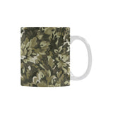Green Camo Camouflage Flower Pattern Classical White Mug (FulFilled In US)