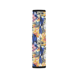 Toucan Leaves Flower Pattern Car Seat Belt Cover