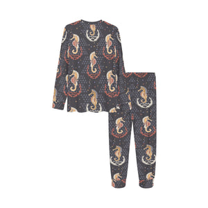 Seahorse Pattern Kids' Boys' Girls' All Over Print Pajama Set