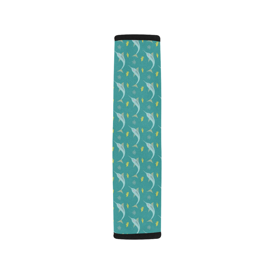 Swordfish Pattern Print Design 04 Car Seat Belt Cover