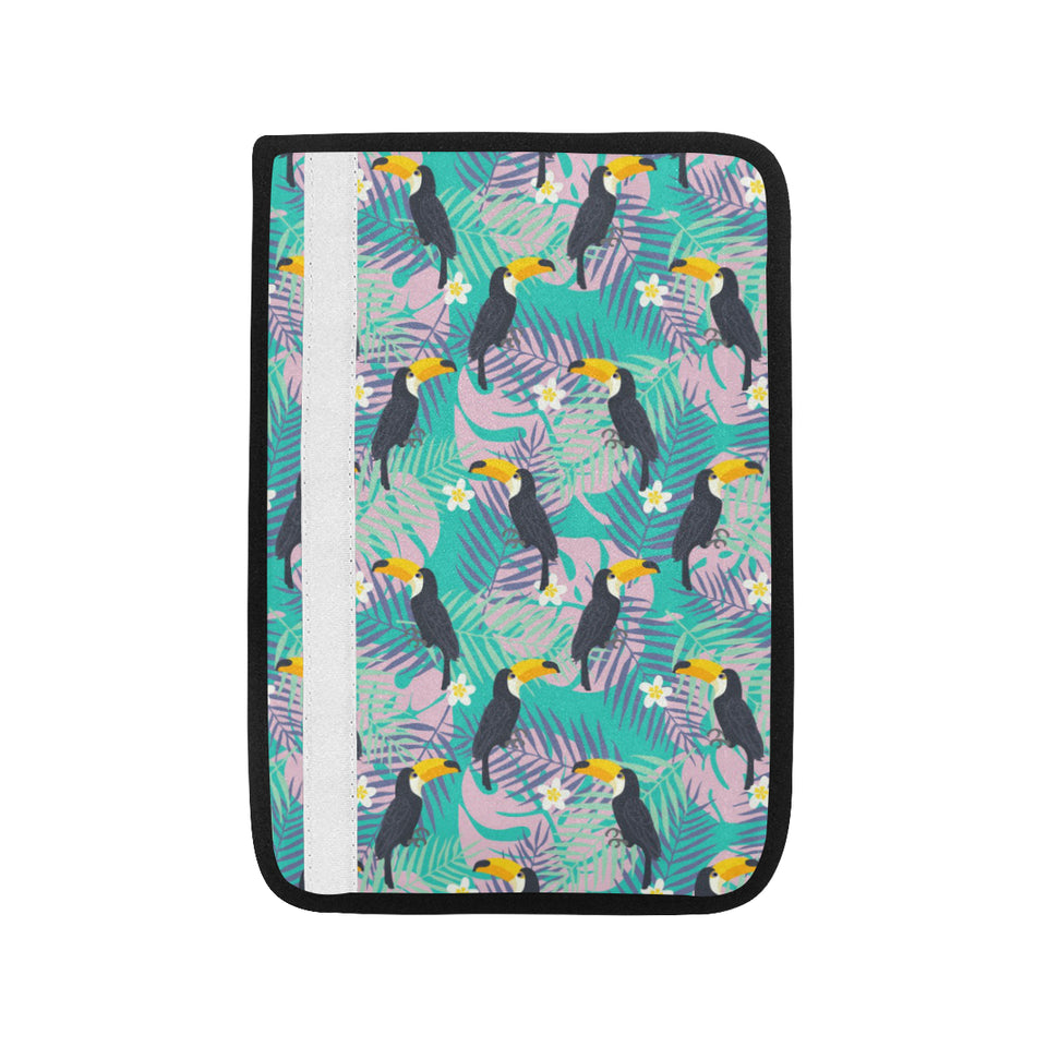 Toucan Pattern Background Car Seat Belt Cover