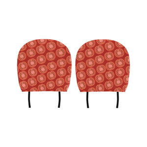 Sliced Tomato Pattern Car Headrest Cover