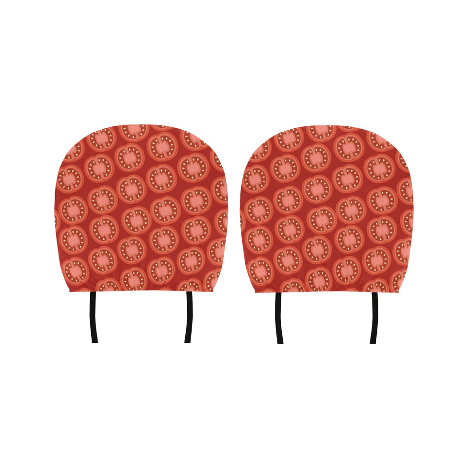 Sliced Tomato Pattern Car Headrest Cover