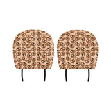 Pretzels Pattern Print Design 02 Car Headrest Cover