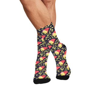 Potato Chips Pattern Print Design 05 Crew Socks