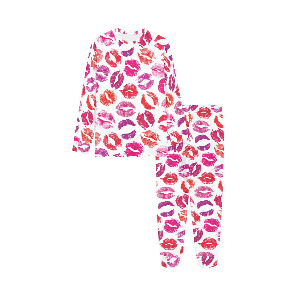 Lips Pattern Print Design 04 Kids' Boys' Girls' All Over Print Pajama Set