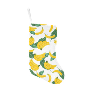 Banana and Leaf Pattern Christmas Stocking