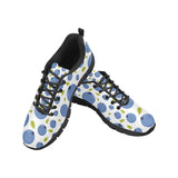 Blueberry Pattern Men's Sneakers Black