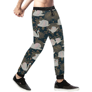 Swan Pattern Unisex Casual Sweatpants