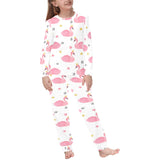 Pink Swan Pattern Kids' Boys' Girls' All Over Print Pajama Set