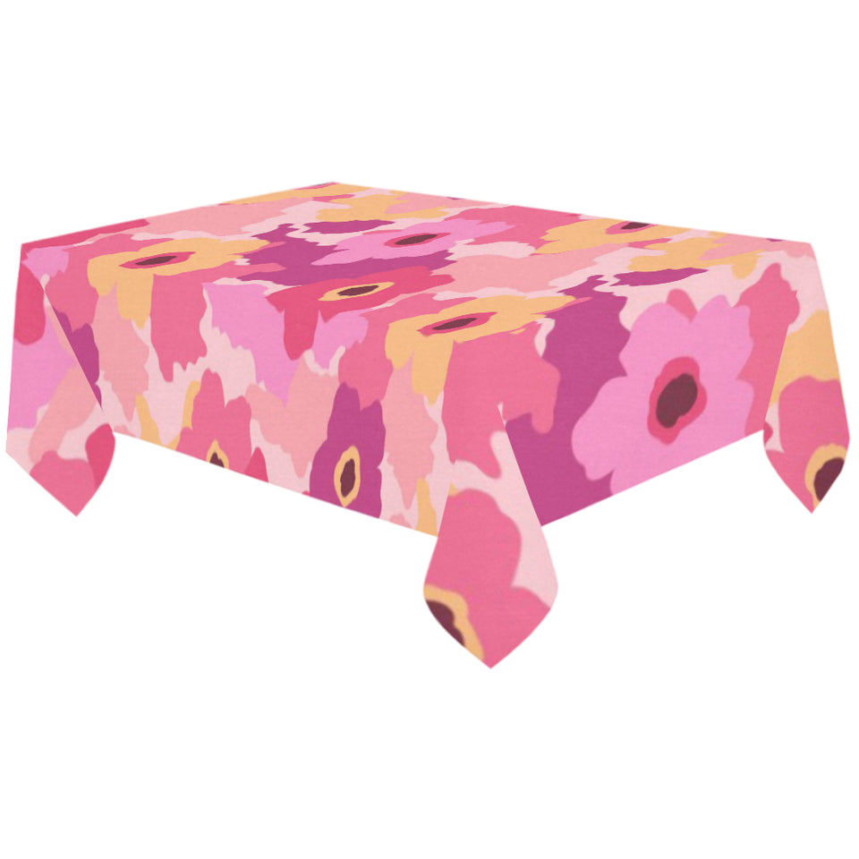 Pink Camo Camouflage Flower Pattern Tablecloth