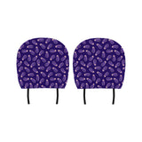 Eggplant Pattern Print Design 02 Car Headrest Cover