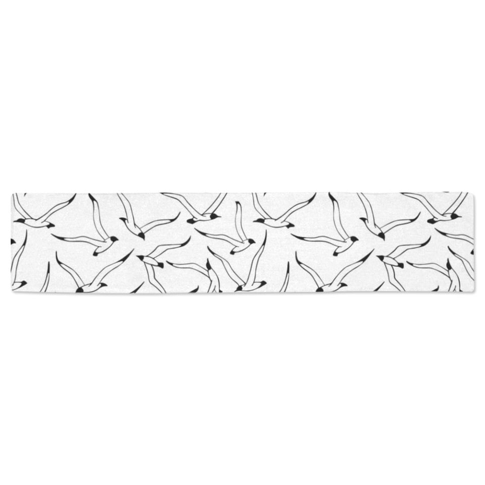 Seagull Pattern Print Design 04 Table Runner