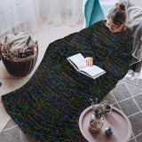 Math Pattern Print Design 01 Blanket Robe with Sleeves