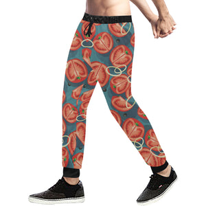 Tomato Pattern Background Unisex Casual Sweatpants