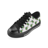 Green Amy Helicopter Pattern Kids' Boys' Girls' Low Top Canvas Shoes Black