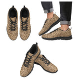 Leopard Skin Texture Pattern Men's Sneakers Black