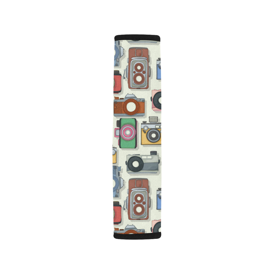 Camera Pattern Print Design 05 Car Seat Belt Cover