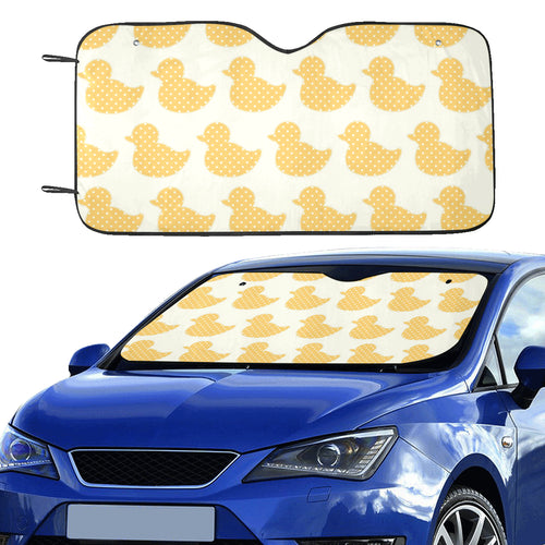 Duck Toy Pattern Print Design 05 Car Sun Shade