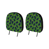 Eggplant Pattern Print Design 04 Car Headrest Cover