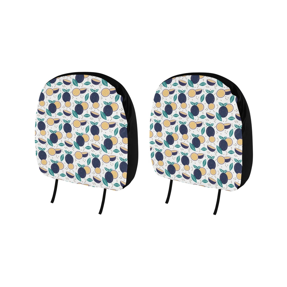 Passion Fruit Pattern Car Headrest Cover