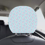 Yorkshire Terrier Pattern Print Design 01 Car Headrest Cover