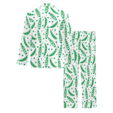 Green Peas Pattern Print Design 01 Men's Long Pajama Set