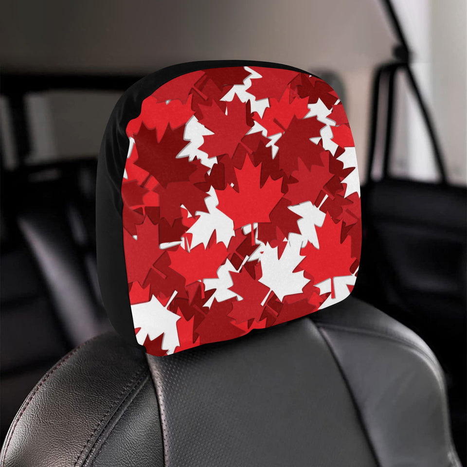 Canadian Maple Leaves Pattern Car Headrest Cover