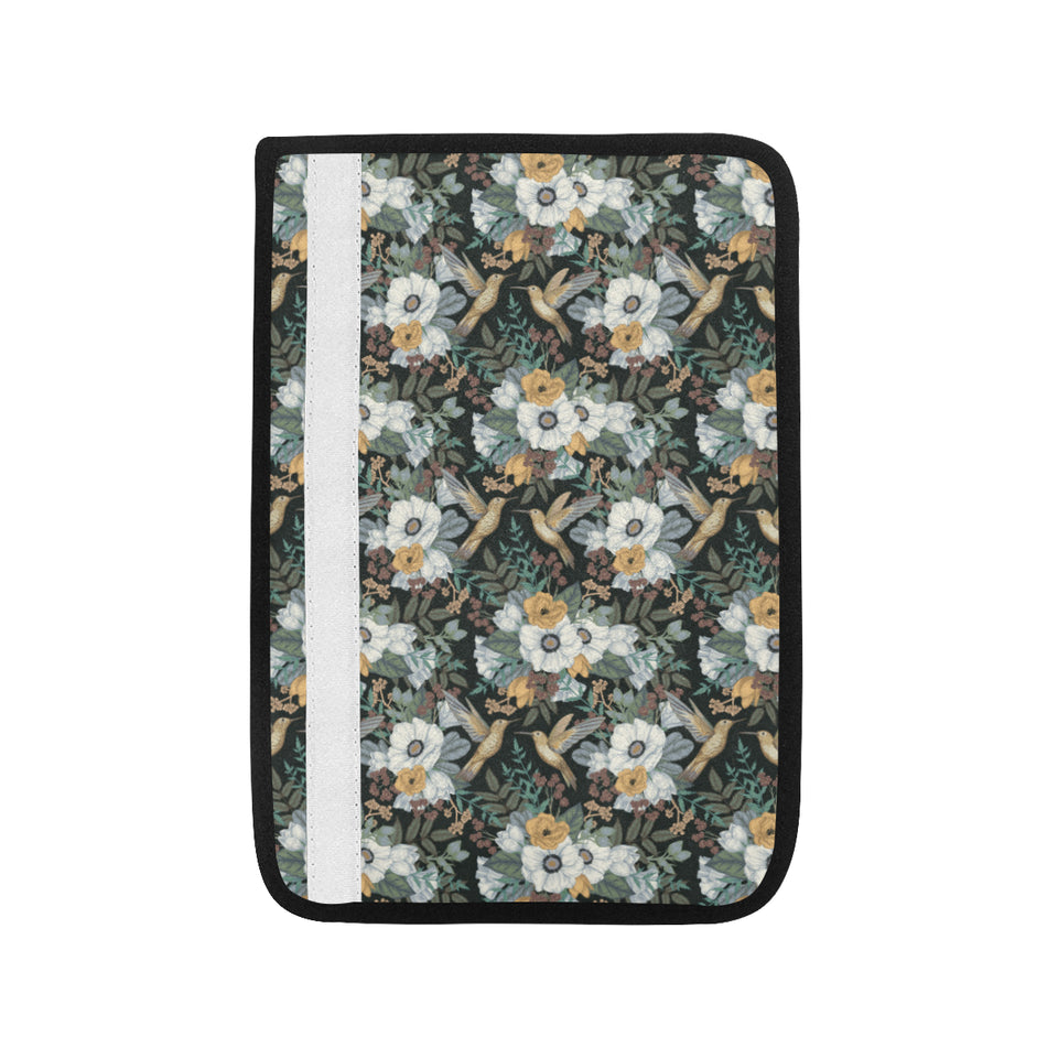 Hummingbird Pattern Print Design 05 Car Seat Belt Cover