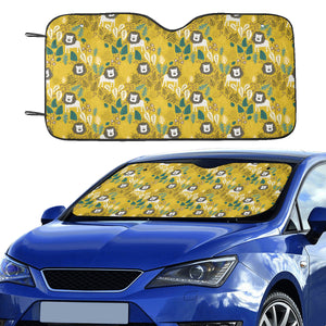 Lion Pattern Print Design 01 Car Sun Shade