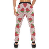 Strawberry Pattern Stripe Background Unisex Casual Sweatpants