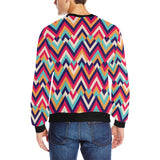 Zigzag Chevron Pattern Background Men's Crew Neck Sweatshirt