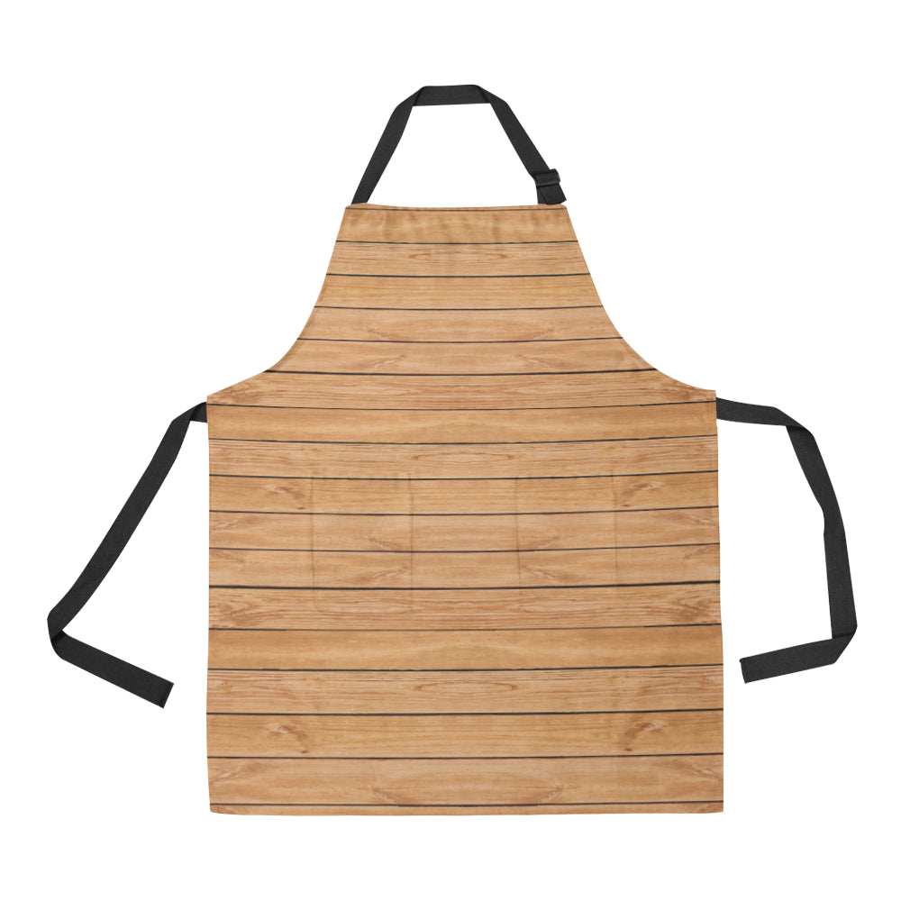 Wood Printed Pattern Print Design 04 Adjustable Apron