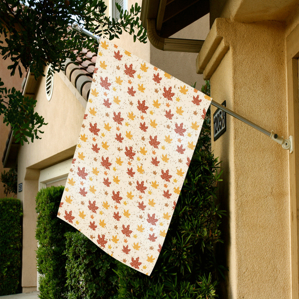 Red and Orange Maple Leaves Pattern House Flag Garden Flag