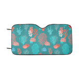 Coral Reef Pattern Print Design 04 Car Sun Shade