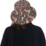 Fox Tribal Nut Pattern Unisex Bucket Hat