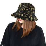 Gold Japanese Theme Pattern Unisex Bucket Hat