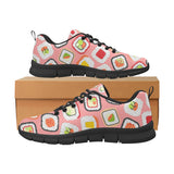 Sushi Roll Pattern Men's Sneakers Black