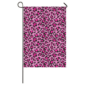 Pink Leopard Skin texture Pattern House Flag Garden Flag