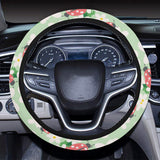 Ladybug Pattern Print Design 05 Car Steering Wheel Cover