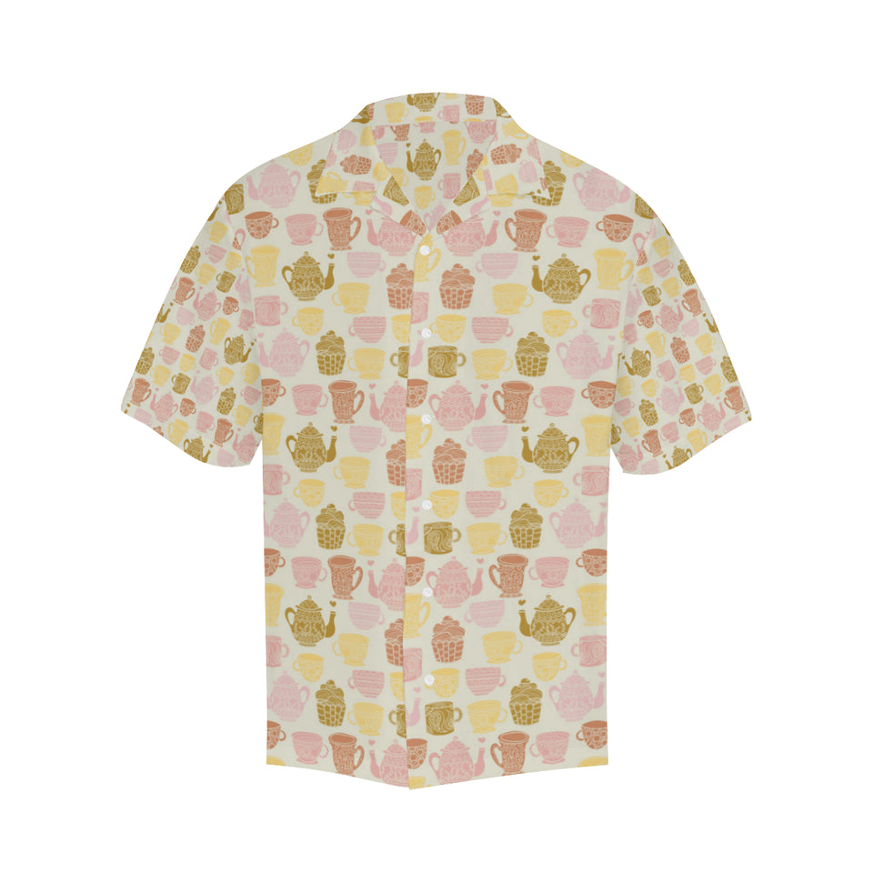Tea pots Pattern Print Design 02 Men's All Over Print Hawaiian Shirt (Model T58)