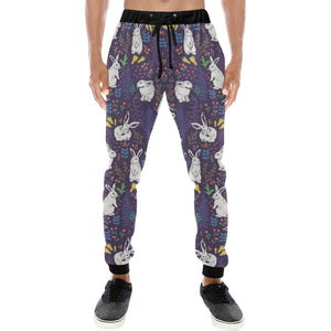 Rabbit Leaves Pattern Unisex Casual Sweatpants