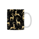 Gold Deer Pattern Classical White Mug (FulFilled In US)