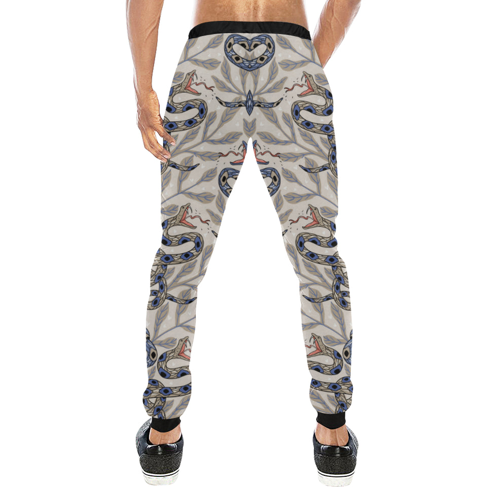 Snake Leaves Pattern Unisex Casual Sweatpants