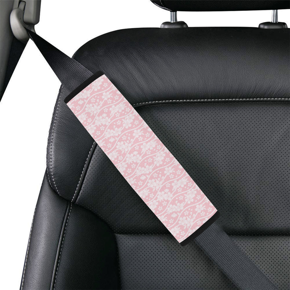 Sakura Pink Pattern Car Seat Belt Cover